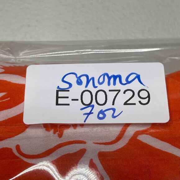 Sonoma Sundress Womens Medium Orange Floral Print Rayon Nylon Shirred Shoulder - Picture 14 of 15